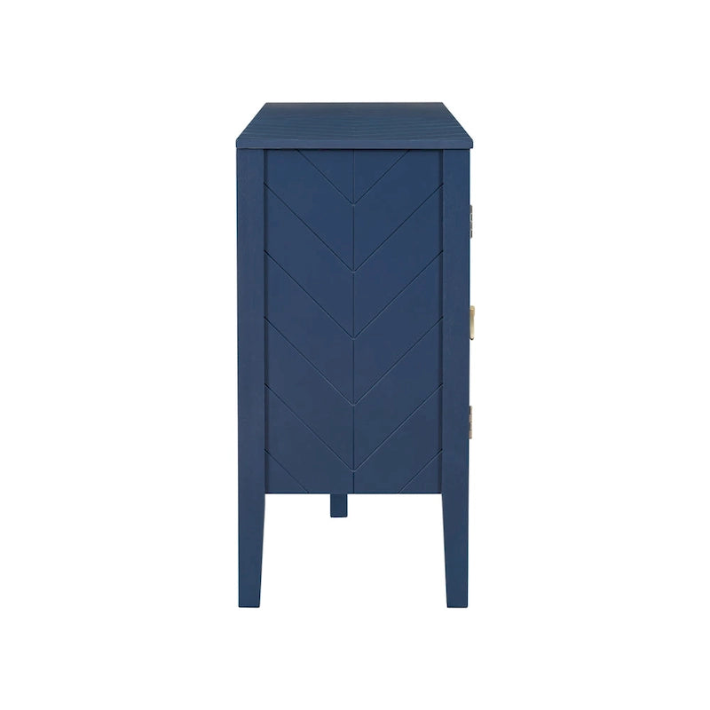 Buffet quatre portes avec motifs de lignes géométriques
