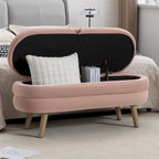 Banc de rangement Banc de chambre avec pieds en bois pour salon chambre