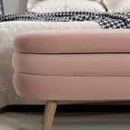 Banc de rangement Banc de chambre avec pieds en bois pour salon chambre
