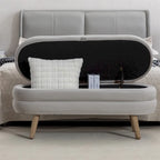 Banc de rangement Banc de chambre avec pieds en bois pour salon chambre