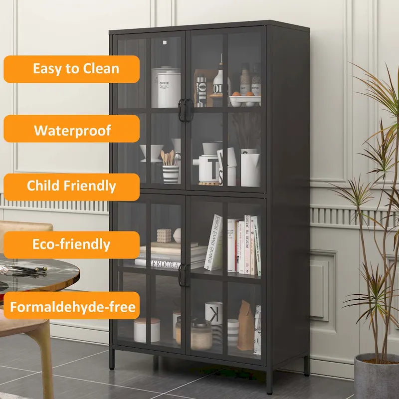 Armoire de rangement métallique noire de qualité supérieure