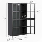 Armoire de rangement métallique noire de qualité supérieure