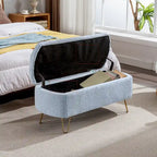 Banc de rangement ottoman ovale avec pieds dorés par - 39.37L x 15.75l x 15.50H