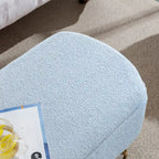 Banc de rangement ottoman ovale avec pieds dorés par - 39.37L x 15.75l x 15.50H
