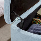 Banc de rangement ottoman ovale avec pieds dorés par - 39.37L x 15.75l x 15.50H