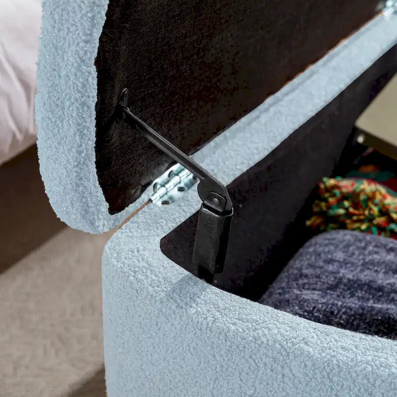 Banc de rangement ottoman ovale avec pieds dorés par - 39.37L x 15.75l x 15.50H