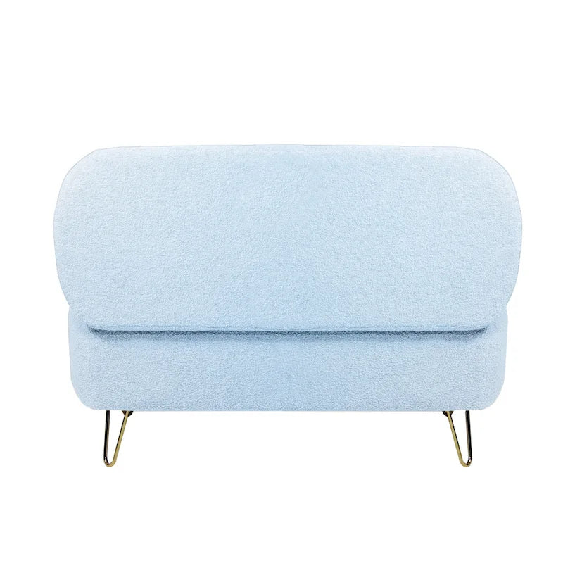 Banc de rangement ottoman ovale avec pieds dorés par - 39.37L x 15.75l x 15.50H