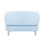 Banc de rangement ottoman ovale avec pieds dorés par - 39.37L x 15.75l x 15.50H
