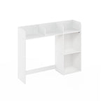 Étagère de Rangement de Bureau Classique, Organisateur de Bureau avec 5 Étagères, Blanc