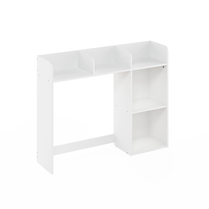 Étagère de Rangement de Bureau Classique, Organisateur de Bureau avec 5 Étagères, Blanc