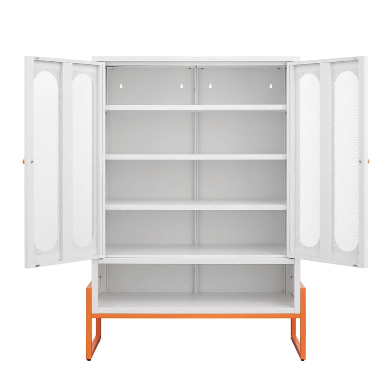 Meuble à chaussures double face de 1,80 m de haut avec cloisons mobiles à double couche et base creuse, conception anti-humidité et antisismique