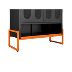 Meuble à chaussures double face de 1,80 m de haut avec cloisons mobiles à double couche et base creuse, conception anti-humidité et antisismique