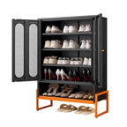 Meuble à chaussures double face de 1,80 m de haut avec cloisons mobiles à double couche et base creuse, conception anti-humidité et antisismique