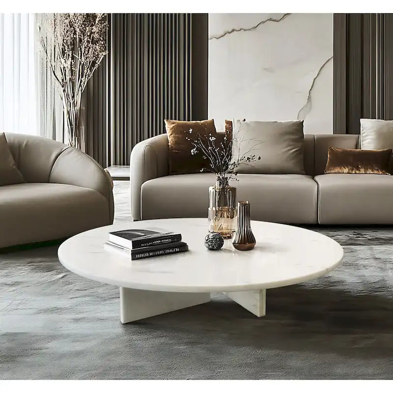 35.4 Table basse en marbre naturel