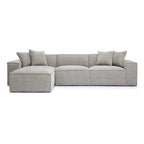 Canapé modulable en chenille Mindy, tissage panier - 115,3 l x 70 P x 28,2 H