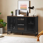 Meuble de rangement moderne avec 3 tiroirs et 4 étagères pour salon, chambre
