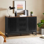 Meuble de rangement moderne avec 3 tiroirs et 4 étagères pour salon, chambre