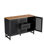Meuble de rangement moderne avec 3 tiroirs et 4 étagères pour salon, chambre
