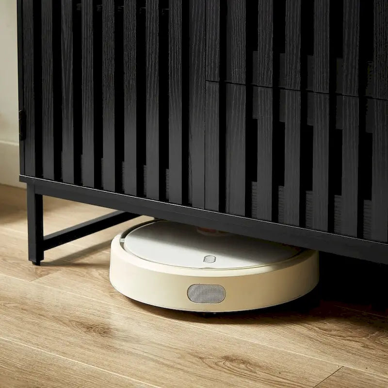 Meuble de rangement moderne avec 3 tiroirs et 4 étagères pour salon, chambre