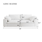 Grand canapé modulaire en duvet pour salon, convertible en lit