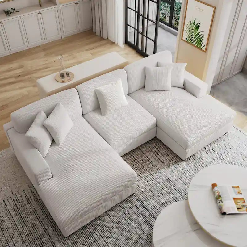 Canapé modulaire moderne surdimensionné avec coussins