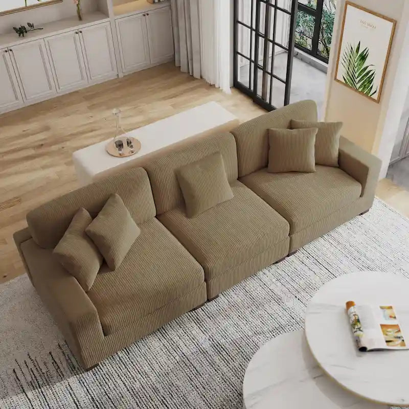 Canapé modulaire moderne surdimensionné avec coussins