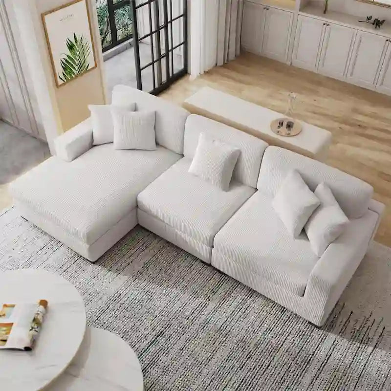 Canapé modulaire moderne surdimensionné avec coussins