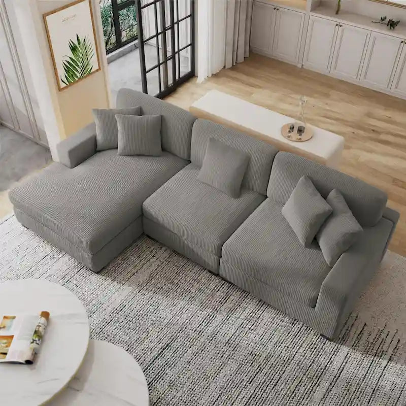 Canapé modulaire moderne surdimensionné avec coussins