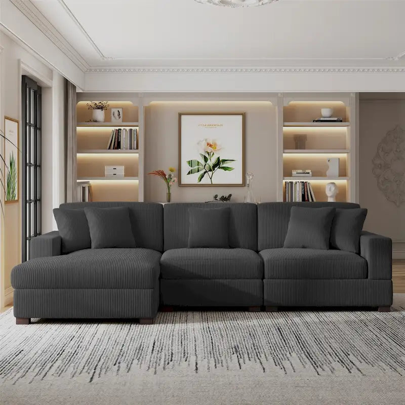 Canapé modulaire moderne surdimensionné avec coussins