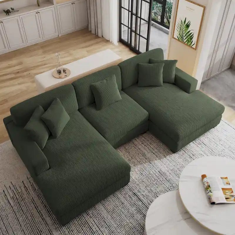 Canapé modulaire moderne surdimensionné avec coussins