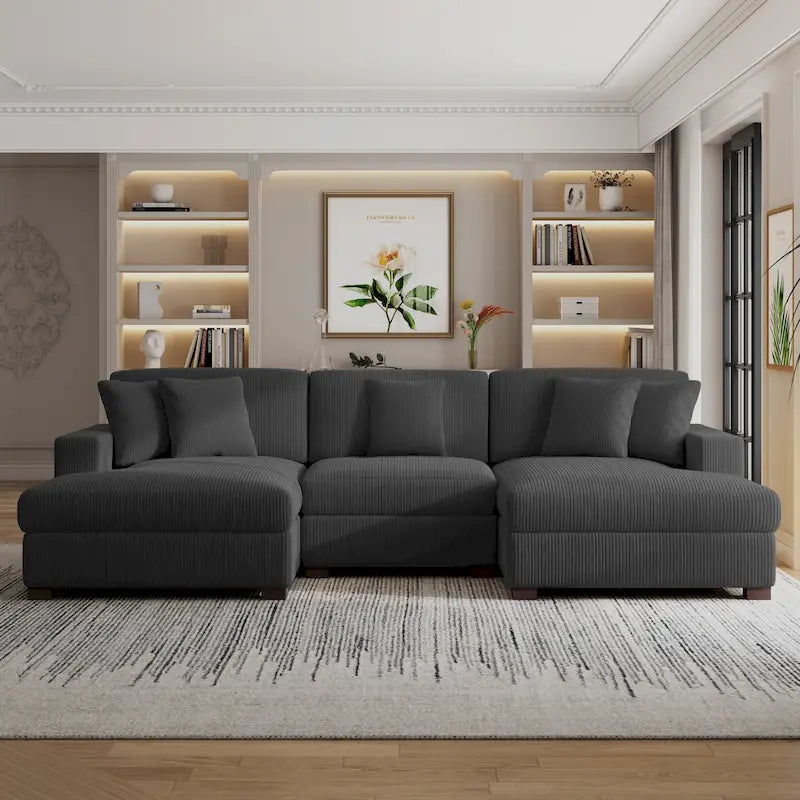 Canapé modulaire moderne surdimensionné avec coussins