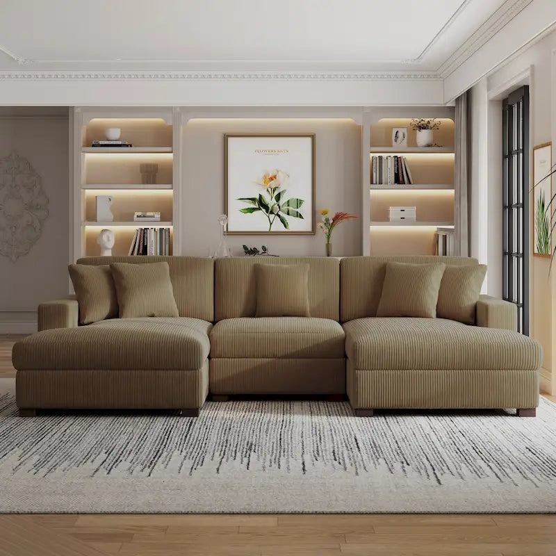 Canapé modulaire moderne surdimensionné avec coussins