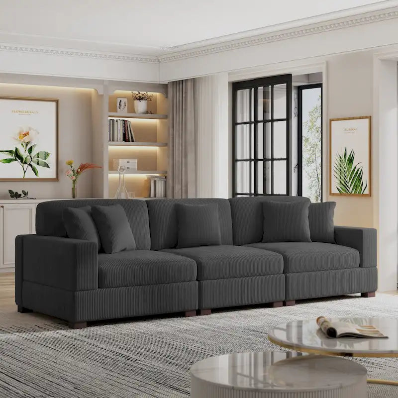 Canapé modulaire moderne surdimensionné avec coussins