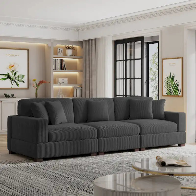 Canapé modulaire moderne surdimensionné avec coussins