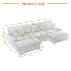 Canapé modulaire moderne surdimensionné avec coussins