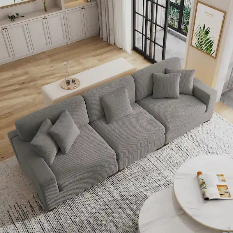 Canapé modulaire moderne surdimensionné avec coussins