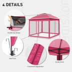 Tonnelle escamotable en acier Cozywor de 3,35 m x 3,35 m avec moustiquaire