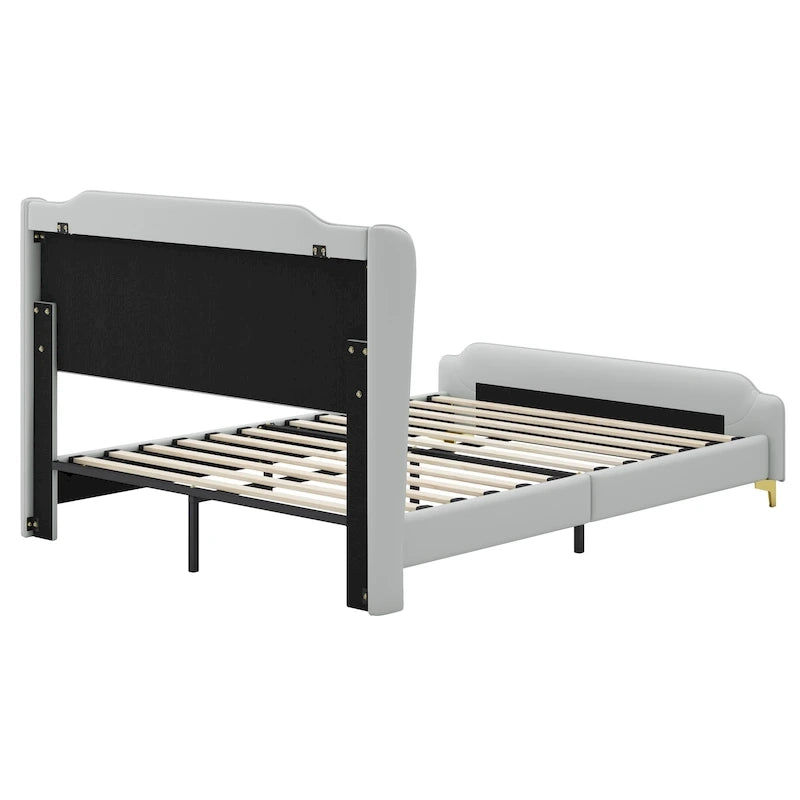 Lit rembourré moderne en cuir PU Uphou par Christopher Knight Home