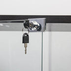 Vitrine en verre à double porte avec 5 étagères