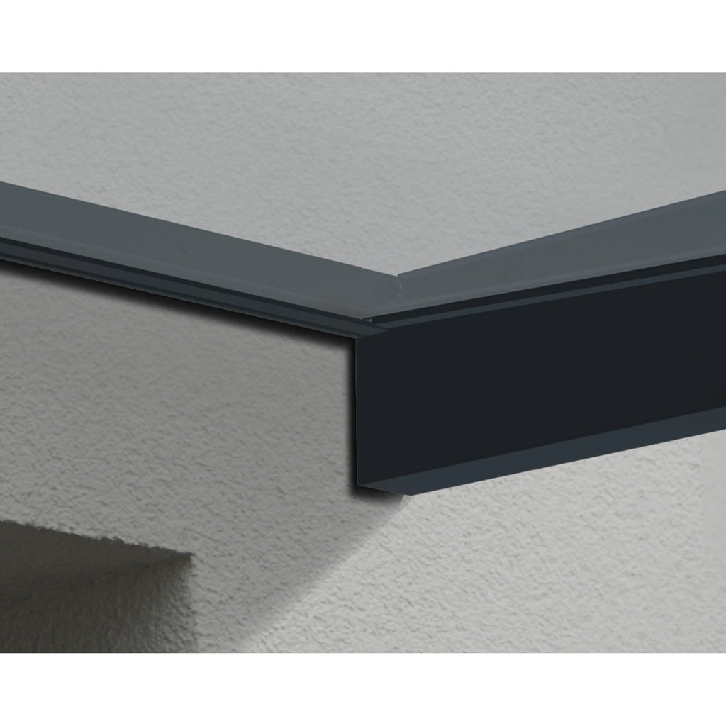 Auvent de porte et fenêtre Sophia de 91 cm, gris et transparent