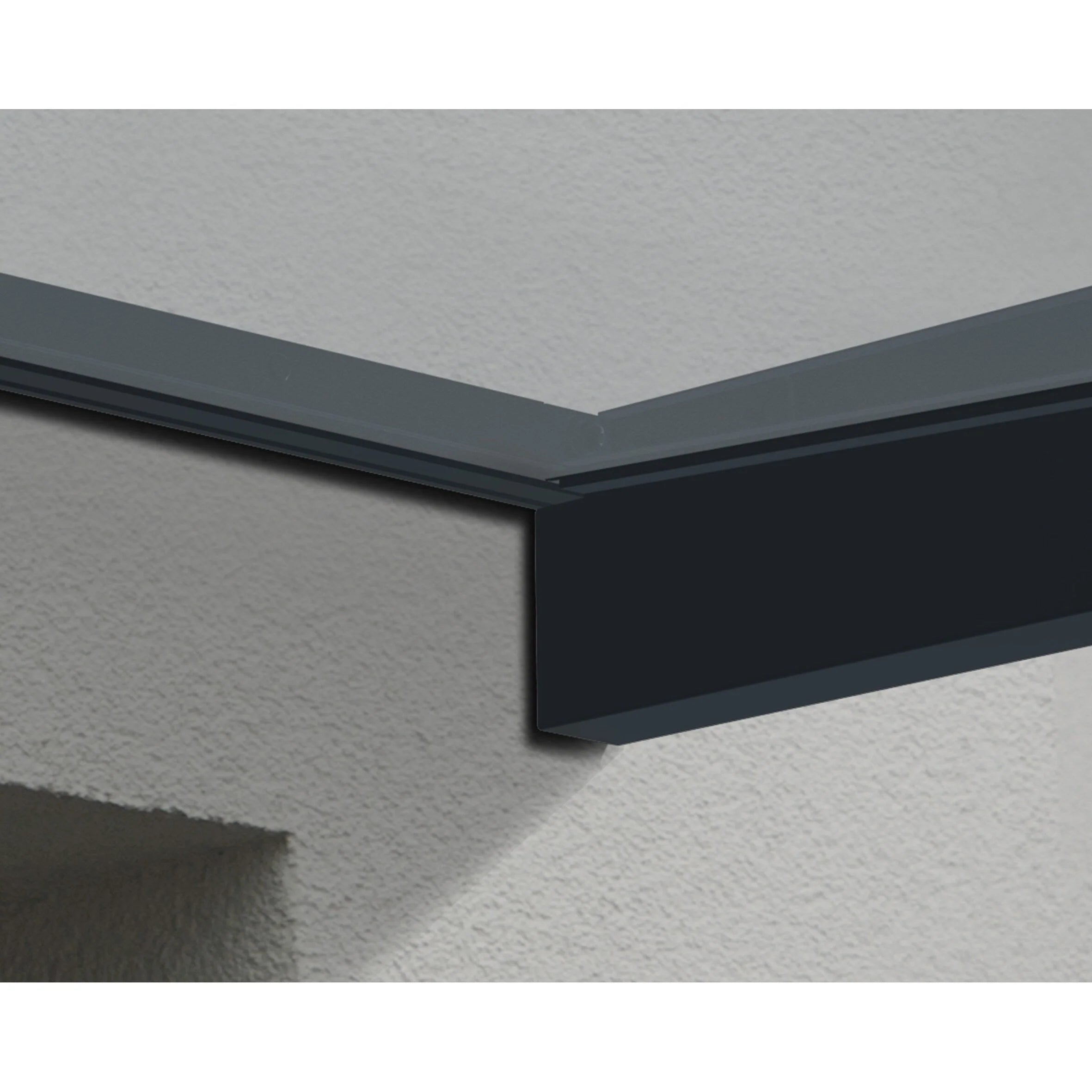 Auvent de porte et fenêtre Sophia de 91 cm, gris et transparent
