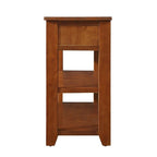 Console en bois avec 3 tiroirs de rangement et 2 étagères