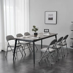 Chaises pliantes élégantes en fer et PVC pour conventions et expositions Blanches