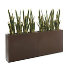 Jardinière métallique robuste pour plantes d'extérieur, 38 po L x 10 po l x 30 po H, jardinière-diviseur en métal, longue et haute - 38x30x10