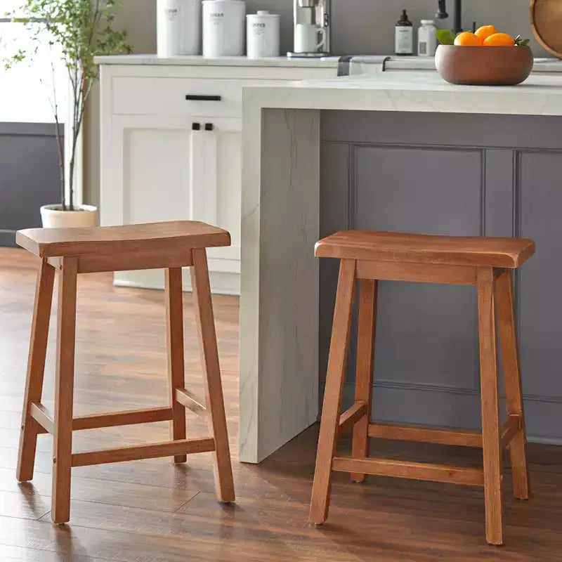 Lot de 2 tabourets de bar Buylateral Marney 61 cm, finition Driftwood