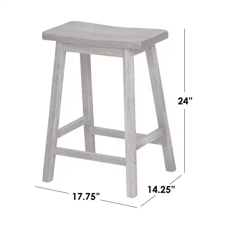 Lot de 2 tabourets de bar Buylateral Marney 61 cm, finition Driftwood