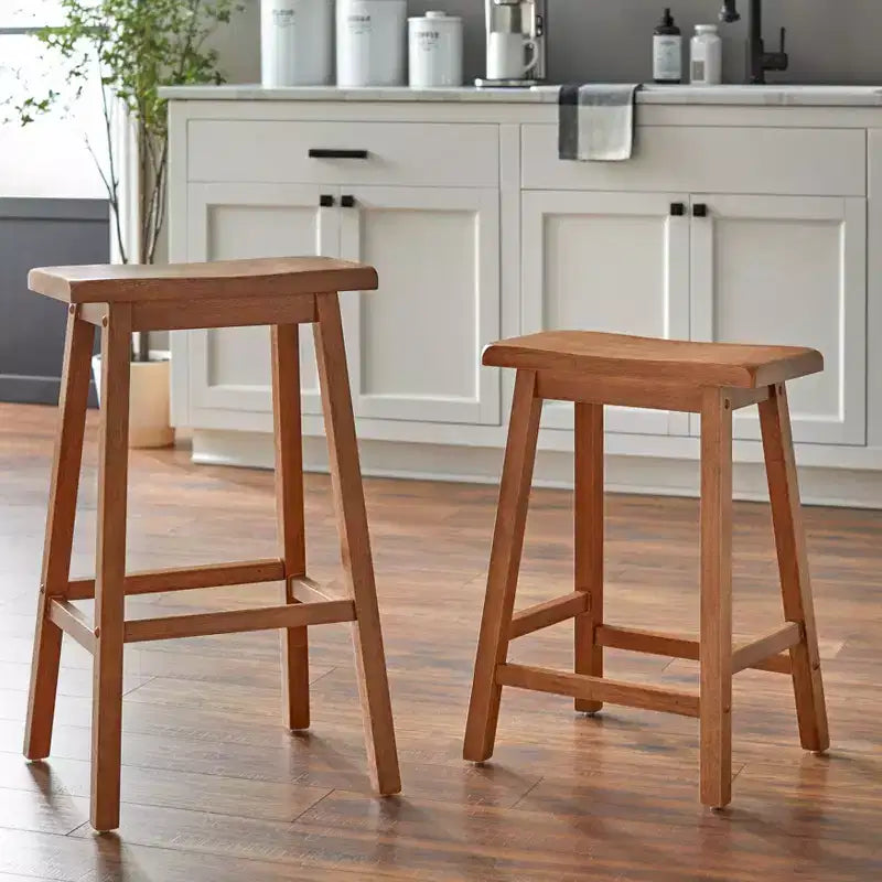 Lot de 2 tabourets de bar Buylateral Marney 61 cm, finition Driftwood