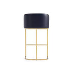 Manhattan Comfort Lot de 2 tabourets de bar Louvre Noir/Or Titane