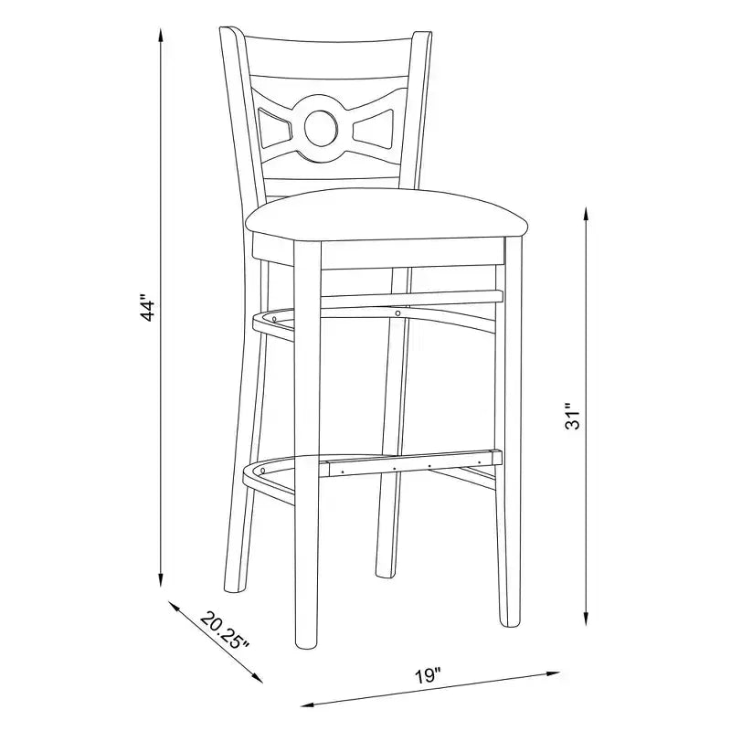 Lot de 2 tabourets de bar rembourrés en ultra suède Teresa Blanc/Gris - Linon : Hêtre massif, 78,7 cm de hauteur
