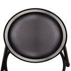 Lot de 2 tabourets de bar en acier rembourrés en vinyle robustes et réglables en hauteur de 32 à 39 po avec dossier noir - Hampden Furnishings : design moderne